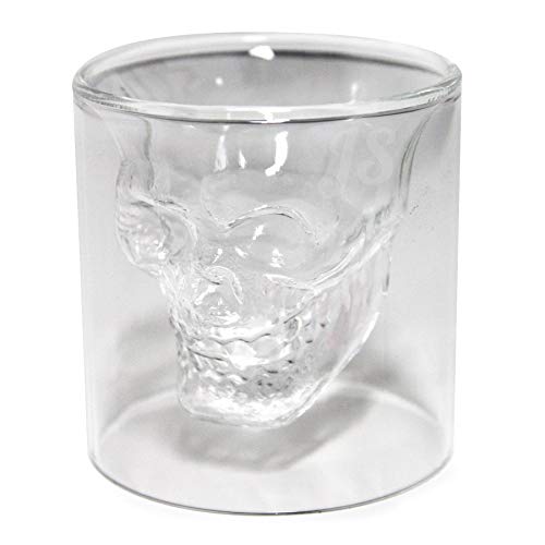 'PRECIO en el palo Cristal "Head Shot Skull | Halloween accesorios, vidrio de chupito, vidrio, 1 unidad