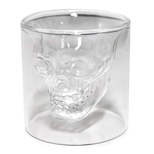 'PRECIO en el palo Cristal "Head Shot Skull | Halloween accesorios, vidrio de chupito, vidrio, 1 unidad