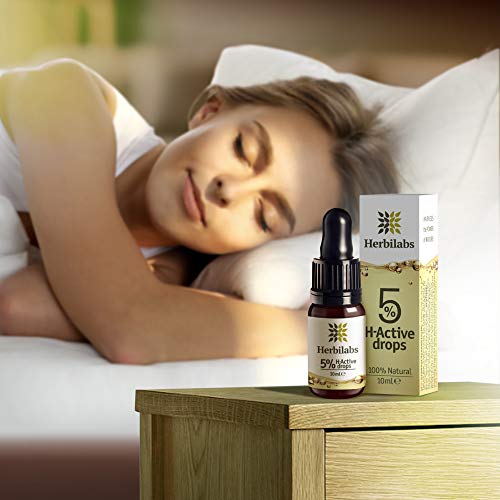 Premium Aceite de Semillas de Cañamo - Gotas Naturales 5% H-Active Hemp Oil | Para Alivio del Dolor & Ansiedad | Los Mejores Ingredientes de Cultivo Controlado | Aceites Esenciales Naturales 10ml