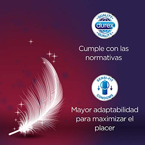 Preservativo Durex Sensitivo Contacto Total 48 Condones - Ultra Fino para un mayor ajuste y sensibilidad