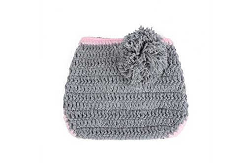 Primi bébé Lovely Gris Style de lapin tricoté Chapeau Ensemble pantalon et petit Costume Photographie Vêtements