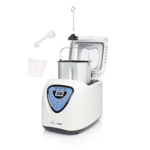 Princess 152006 Panificadora completamente automática, 15 programas digitales, programa especial sin gluten, temporizador digital, capacidad de 900 gramos, Blanco