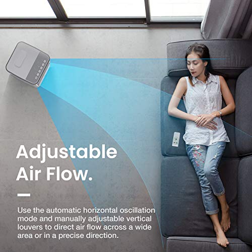 Pro Breeze® Climatizador Evaporativo Portátil 5L con 4 Modos de Funcionamiento, 3 Velocidades de Ventilador, Pantalla LED y Control Remoto. De Alta Potencia con Temporizador y Oscilación