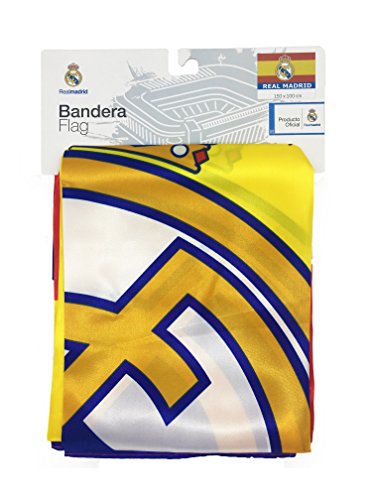 Producto Oficial Real Madrid Bandera del Real Madrid -Incluye Tatuajes(Colores De España 150x100CM)