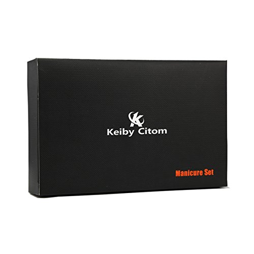Profesional Cortaúñas Acero Inoxidable Grooming Kit - Set de 15 Piezas para Manicura y Pedicura Limpiador Cutícula con Bonita Caja (Amarillo)