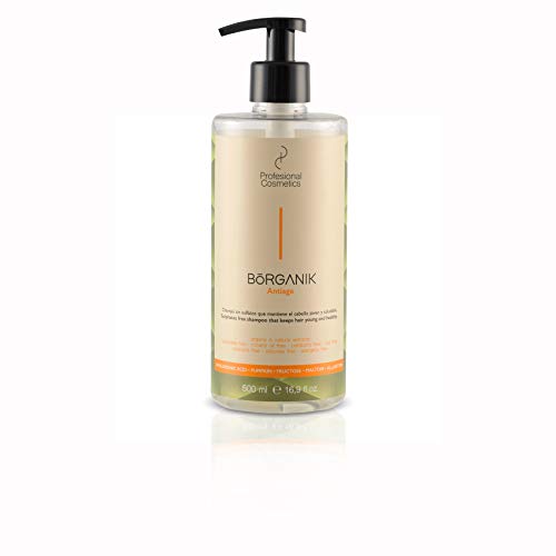 Profesional Cosmetics Borganik Anti Age Shampoo - Champú Sin Sulfatos para Nutrir El Cabello y con Efecto Anti-Aging, Pack de 1-500 ml