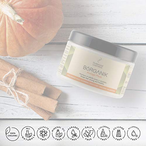 Profesional Cosmetics Borganik Antiage Mask - Mascarilla con Extractos Orgánicos y Naturales Que Rejuvenece el Cabello, 300 ml