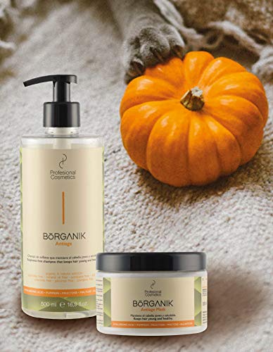 Profesional Cosmetics Borganik Antiage Mask - Mascarilla con Extractos Orgánicos y Naturales Que Rejuvenece el Cabello, 300 ml