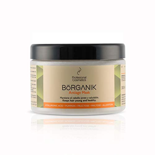 Profesional Cosmetics Borganik Antiage Mask - Mascarilla con Extractos Orgánicos y Naturales Que Rejuvenece el Cabello, 300 ml