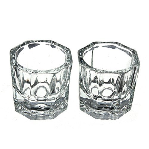 profesional uñas cristal vaso para acrílico líquido polvo Glass Dappen Dish Nail Técnico contenedor agua cosmética