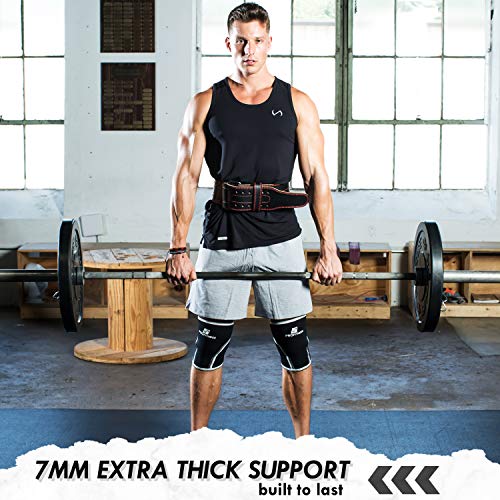 ProFitness - Rodillera de sujeción y compresión para levantamiento de potencia - LEPAE265, Medium, Negro