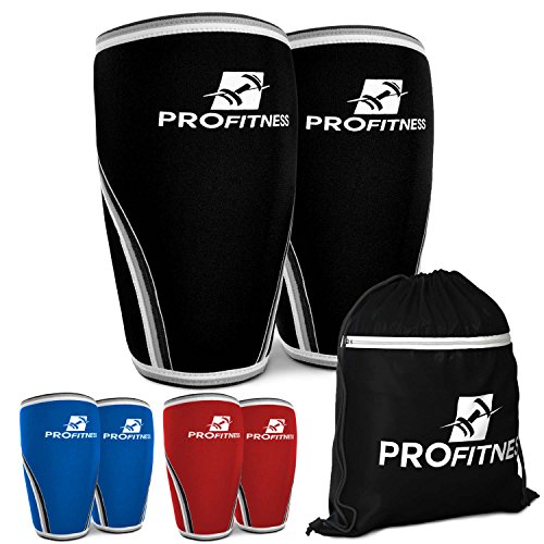 ProFitness - Rodillera de sujeción y compresión para levantamiento de potencia - LEPAE265, Medium, Negro