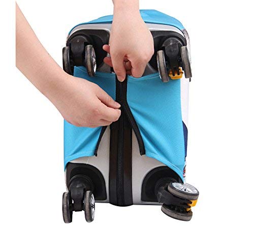 Promini - Funda para Maleta de Viaje con diseño de Siluetas besando Labios (elástica, Antipolvo, 45,7 a 81,3 cm)