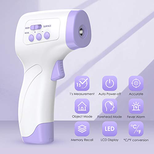 【Promoción】Termometro Infrarrojos médico sin contacto IDOIT Termómetro de frente infrarrojo precisa y rápida para adultos niños bebé
