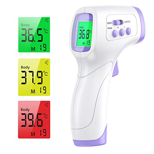 【Promoción】Termometro Infrarrojos médico sin contacto IDOIT Termómetro de frente infrarrojo precisa y rápida para adultos niños bebé