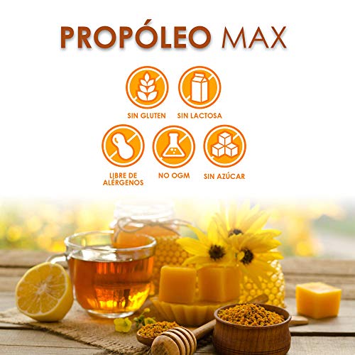 Propóleo puro masticable con miel, vitamina C y tomillo | Con equinácea | Aumenta tus defensas y protege el sistema inmunológico | Propiedades antibacterianas y antibióticas | 120 comprimidos