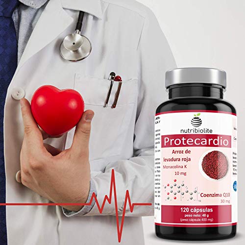 Protecardio – Levadura de arroz rojo con Monacolina K (10 mg) y Coenzima Q10 (30 mg), ayuda a regular los niveles de colesterol y a una mejor salud del corazón