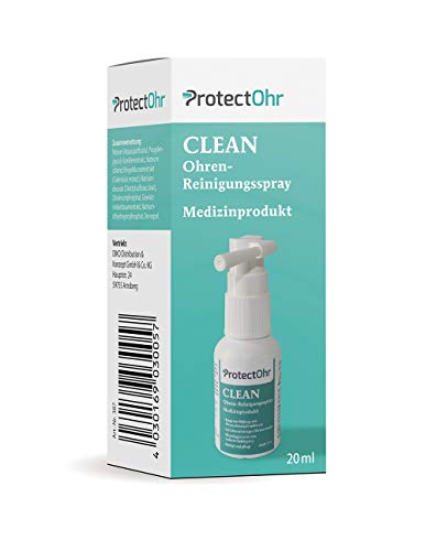 ProtectOhr - Spray de oído Clean, para limpiar los oídos, evita la formación de tapones de cera en los oídos, 20 ml …