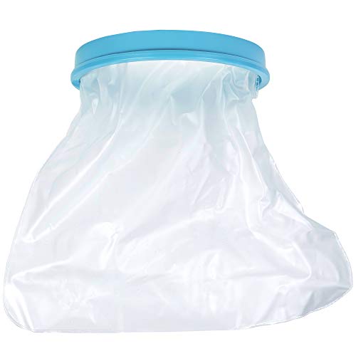 Protector de Escayola Impermeable, Protección de Yeso (Pie) - Transparente, Silicona Resistente y Duradera - Reutilizable, Flexible & Cómodo - Ideal para Usar en Baño o Ducha.