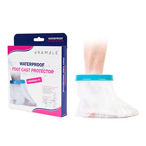 Protector de Escayola Impermeable, Protección de Yeso (Pie) - Transparente, Silicona Resistente y Duradera - Reutilizable, Flexible & Cómodo - Ideal para Usar en Baño o Ducha.