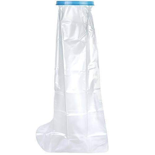 Protector de Escayola Impermeable, Protección de Yeso (Pierna) - Transparente, Silicona Resistente - Reutilizable, Flexible & Cómodo - Ideal para Usar en Baño o Ducha.