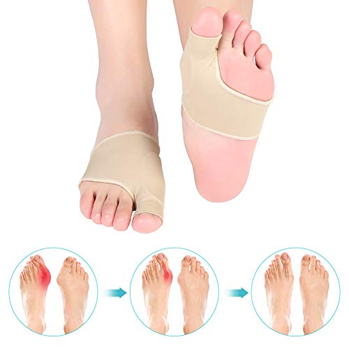 Protector de Juanete Dedo Gordo, Corrector Dedo Martillo, Corrector Juanete Hallux Valgus, Corrector Juanetes Diurno para Alivio del Dolor y Dedo en Martillo, 1 Par