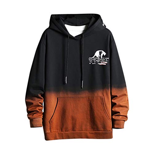 Protector De Sombrero Grande Sudadera Gorra De Moda Color Gradual Manga Larga Guardia De Los Hombres