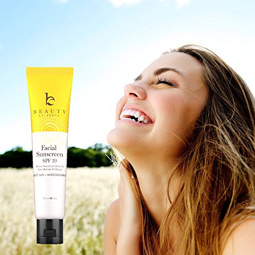 Protector Solar Facial SPF 20-La Mejor Crema Protectora Mineral de Uso Diario; Resistente al Agua Ingredientes de Origen Orgánico y Natural para Pieles Grasas Secas y Sensible-Locion Hidratante Facial