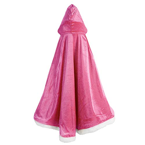 Proumhang Disfraz de Princesa Capa de Princesa para Niñas Disfraces para Halloween Trajes de Navidad Rosado 150 para 7-8 años