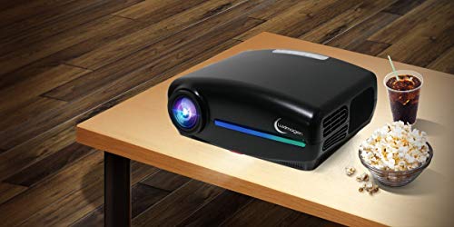 Proyector Full HD 1080P, Luximagen FUHD200 (1920x1080) 6.500 lúmenes LED, Proyector Maxima luminosidad Portátil LED Cine en casa AC3 HDMI USB MKV Sin Input Lag Corrección Horizontal (Negro)