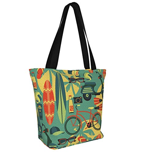 Prv0o - Bolsa de deporte para crossbody o para mujer, tamaño grande, casual, Naranja (Active Summer Vacation), Talla única