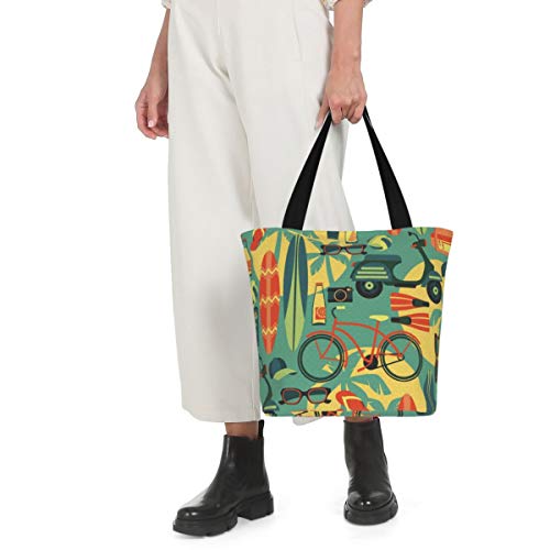 Prv0o - Bolsa de deporte para crossbody o para mujer, tamaño grande, casual, Naranja (Active Summer Vacation), Talla única