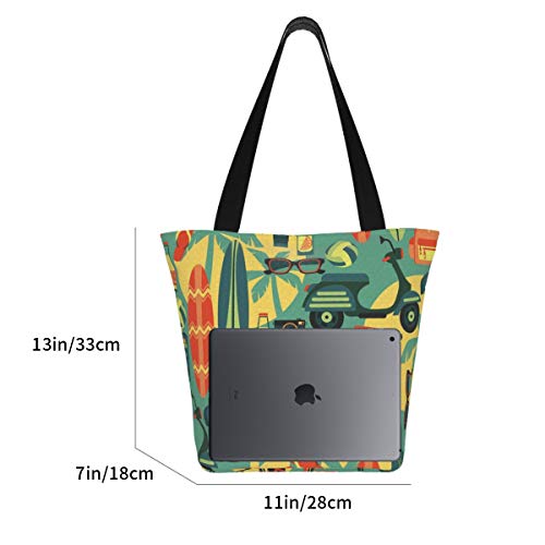 Prv0o - Bolsa de deporte para crossbody o para mujer, tamaño grande, casual, Naranja (Active Summer Vacation), Talla única