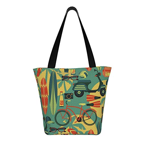 Prv0o - Bolsa de deporte para crossbody o para mujer, tamaño grande, casual, Naranja (Active Summer Vacation), Talla única