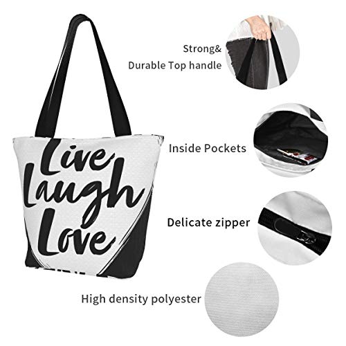 Prv0o - Bolsa de entrenamiento para mujer (tamaño grande), diseño de palos, (Live Laugh Love2), Talla única