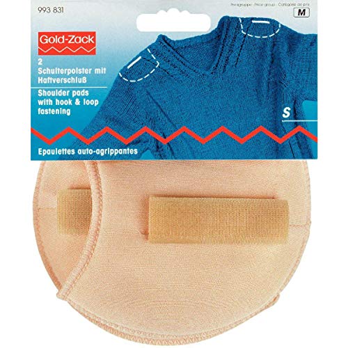Prym 993831-1 Hombreras raglán con cierre de velcro S, color piel, Blanco, Small