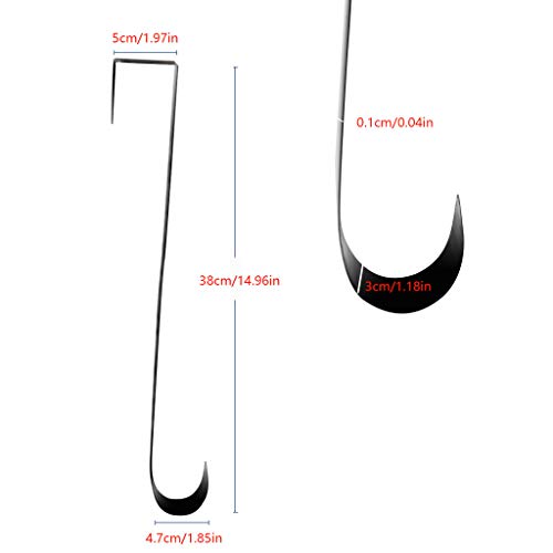 PT-KMING Pc 1 15"anillo de metal Chrimas Hanger suspensión de gancho sobre la puerta adornos organizador. Kranz gancho de la suspensión, el anillo porta-