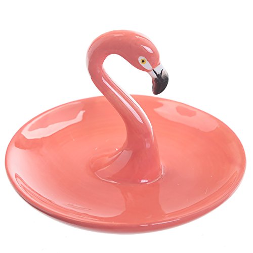 Puckator - Soporte para flamencos con platillo, color rosa