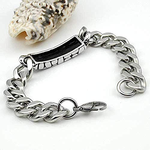 Pulsera Collar Casting Gota de agua Cadena de eslabones retro Pulsera de burbujas Joyería de acero inoxidable 316L Hombres S Accesorios Tamaño 22Cm * 13Mm Hombres Mujeres Pulsera Brazalete Hermana Reg