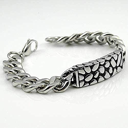 Pulsera Collar Casting Gota de agua Cadena de eslabones retro Pulsera de burbujas Joyería de acero inoxidable 316L Hombres S Accesorios Tamaño 22Cm * 13Mm Hombres Mujeres Pulsera Brazalete Hermana Reg