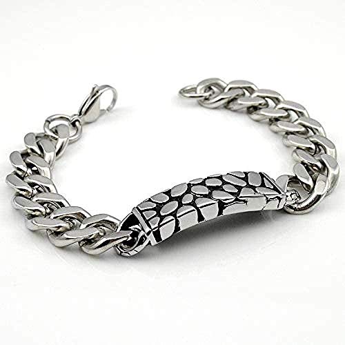 Pulsera Collar Casting Gota de agua Cadena de eslabones retro Pulsera de burbujas Joyería de acero inoxidable 316L Hombres S Accesorios Tamaño 22Cm * 13Mm Hombres Mujeres Pulsera Brazalete Hermana Reg