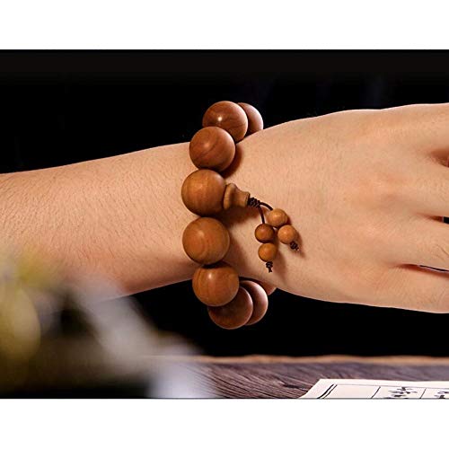 Pulsera de la suerte Feng Shui riqueza brazalete de cuentas de madera, viejos naturales de sándalo pulsera de hombres y mujeres con cuentas pulsera suerte Adornos, la fragancia única Ahuyenta la mala