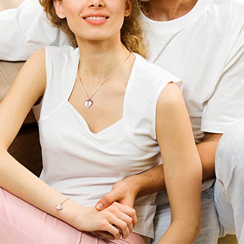 Pulsera de mujer ancla corazón colgante en plata de ley 925, Regalo de cumpleaños, Navidad para la madre, esposa, novia, hija, hermana, niña