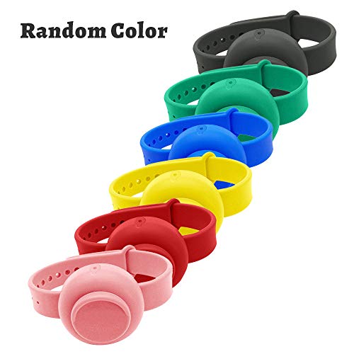 Pulsera Desinfectante, Speyang 6 Piezas Pulsera Dispensador Gel Niños, Pulsera Dispensadora de Líquido, Dispensador de Mano de Silicona - Apto para Adultos y Niños
