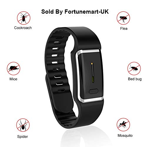 Pulsera repelente de mosquitos, ultrasónica carga por USB impermeable, repelente de plagas sin insectos, pulsera repelente de insectos para niños adultos, viajes al aire libre, camping