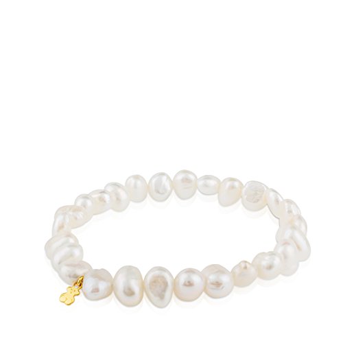 Pulsera TOUS Sweet Dolls en oro amarillo de 18kt y perlas barrocas de 0,8 cm