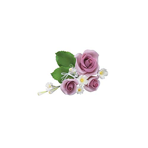 Pulverizador de pasta de azúcar, diseño de rosas de color lila claro