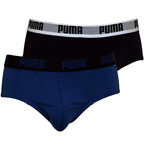 Puma Basic Brief 2P - Calzoncillos para hombre, color azul, talla S