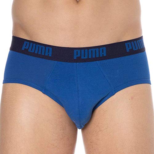 Puma Basic Brief 2P - Calzoncillos para hombre, color azul, talla S