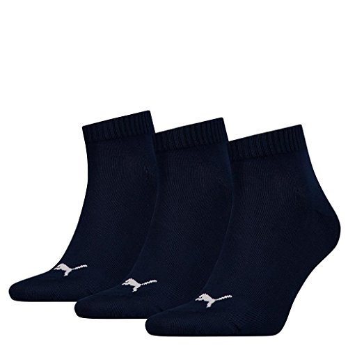 Puma Quarter Plain, Calcetín Unisex Adulto, Gris (Anthraci/L Mel Grey), 43-46, (Pack de 3)